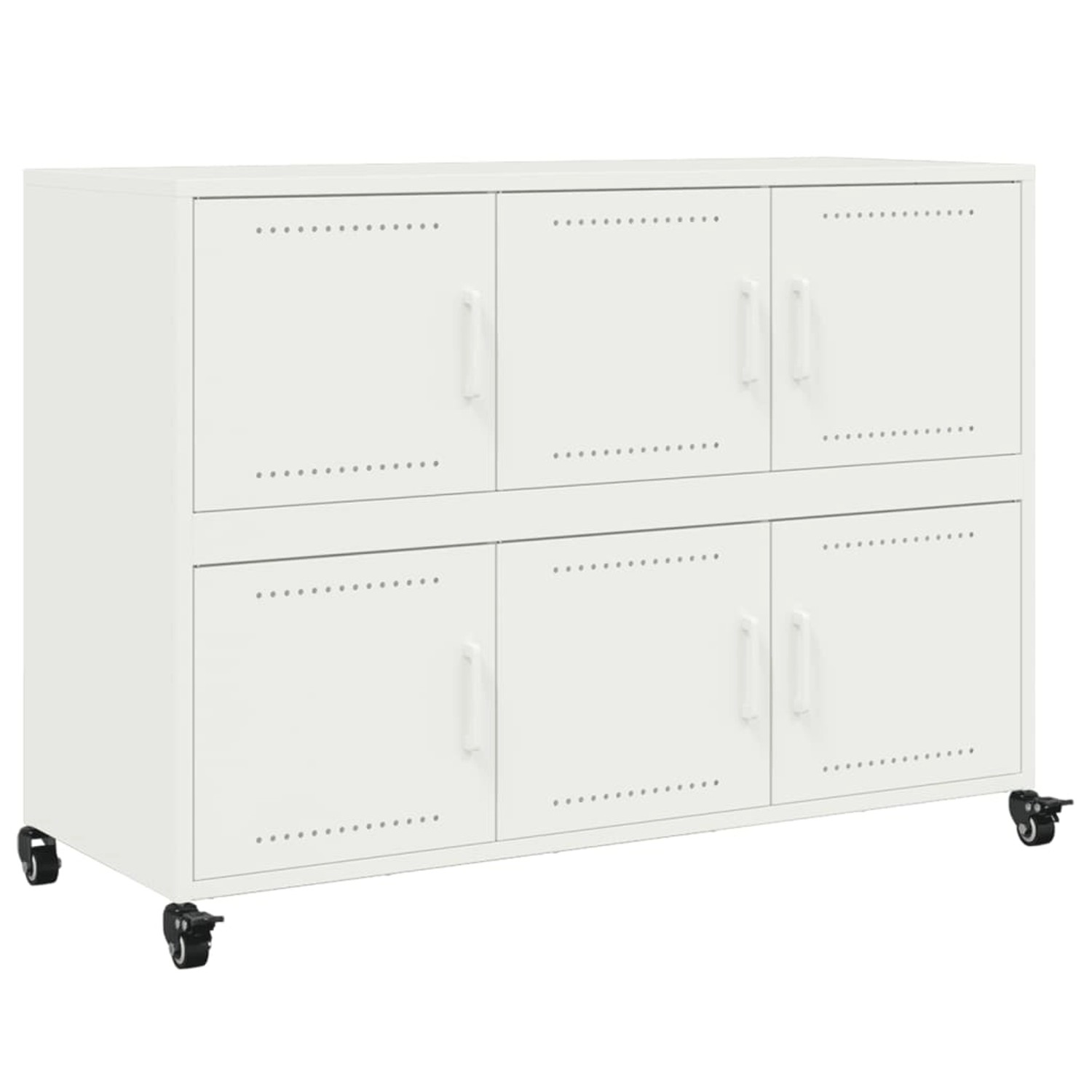 vidaXL Sideboard Weiß 100,5x39x72 cm Stahl 846745 günstig online kaufen