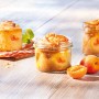 Leifheit Sturzgläser 167ml mit Kuchen und Aprikosen, ideal zur Aufbewahrung und zum Servieren.