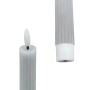 Relaxdays LED Stabkerzen 6er Set Echtwachs Hellgrau Flackernd Flammenlos 25 cm x 2 cm_5