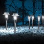 6er Set Globo Solarleuchten aus Edelstahl und Kunststoff, ideal als Deko und Wegbeleuchtung.