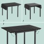 Relaxdays Esstisch MDF Eisen Holzoptik Schwarz Klappbar 76 cm x 120 cm x 78 cm_5