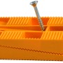 GS Terrassen Justierkeil-Set, 120-teilig, orange, mit Schraube zur Montage von Terrassendielen.