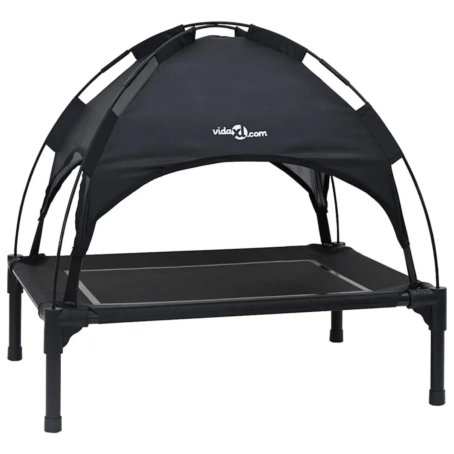 vidaXL Hundebett Schwarz 63 x 49,5 x 60 cm Stahl 42008185
