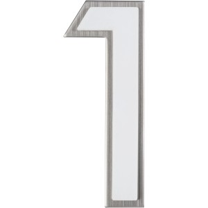 Nachtleuchtende Hausnummer 1 von Alpertec aus Edelstahl.