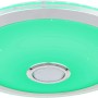 Weiße LED-Deckenleuchte Dunny mit Farbwechsel und Lautsprecher, 430x105 mm.