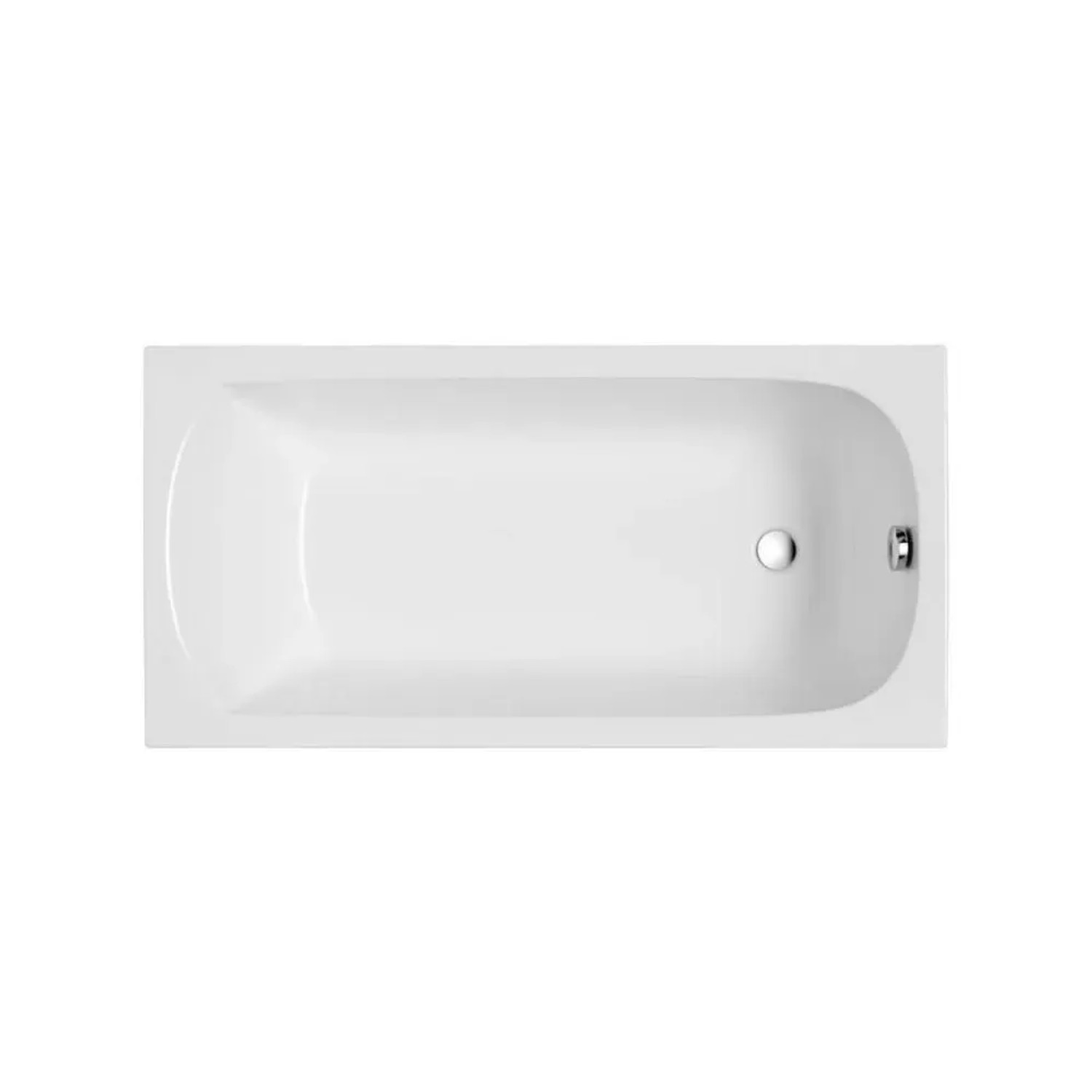 Bad Land Badewanne Rechteck CLASSIC SLIM 170x75 Mit Wannenträger Ablauf Füße