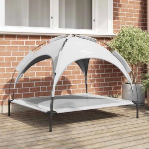 vidaXL Hundebett Silber Grau 104 x 86 x 84,5 cm Stahl 42008196