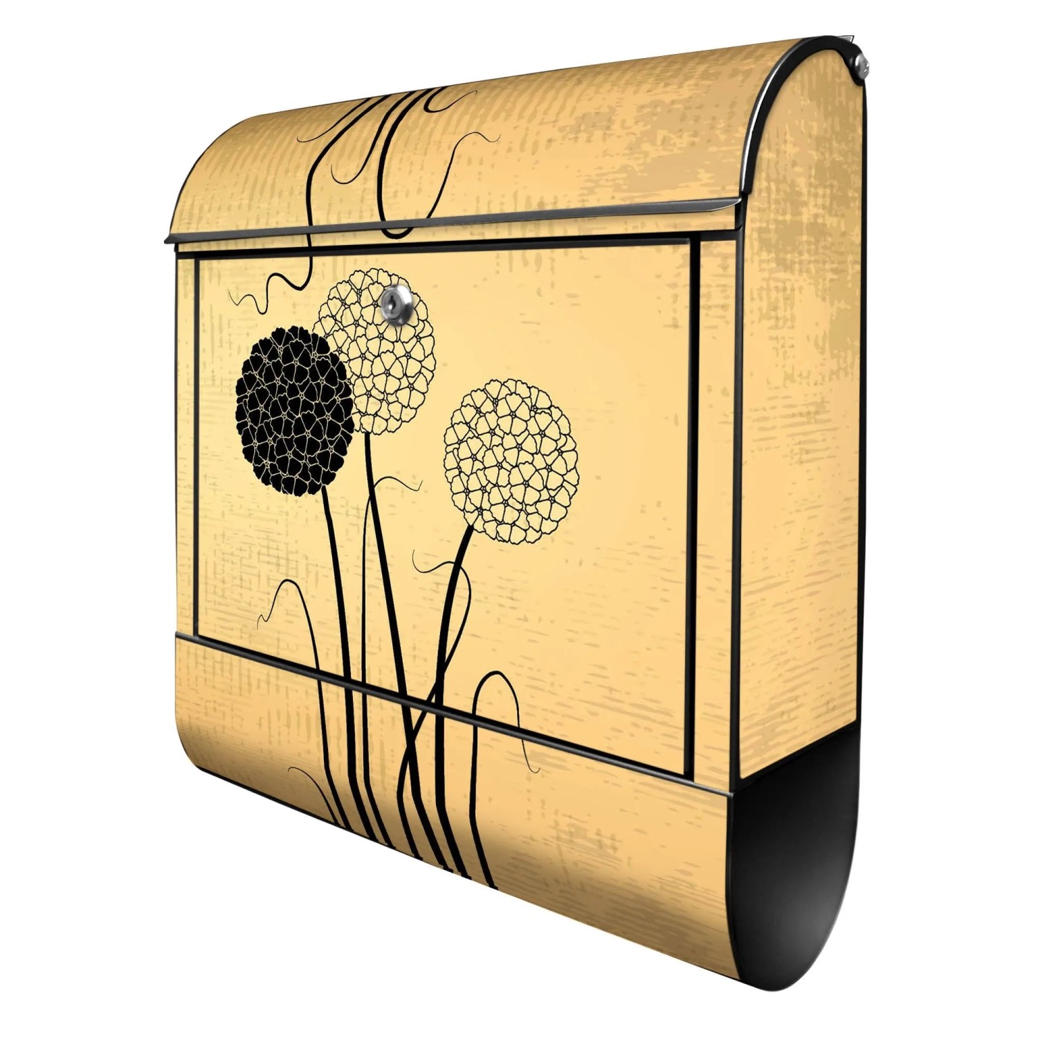 Banjado Design Briefkasten Schwarz Pulverbeschichtet 39x47x14cm 2 Schlüssel günstig online kaufen