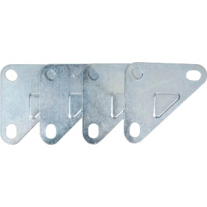 Eckverstärkungen, 8 Stück, für Baukasten-Schraubsystem, verzinktes Metall, Regale stabilisieren.