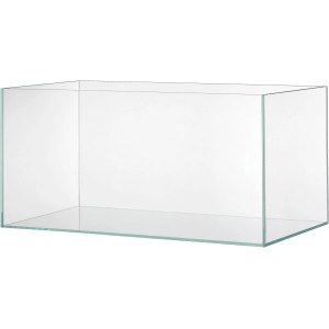Leeres Eheim ClearTank 200 l Aquarium-Glasbecken aus Weißglas.