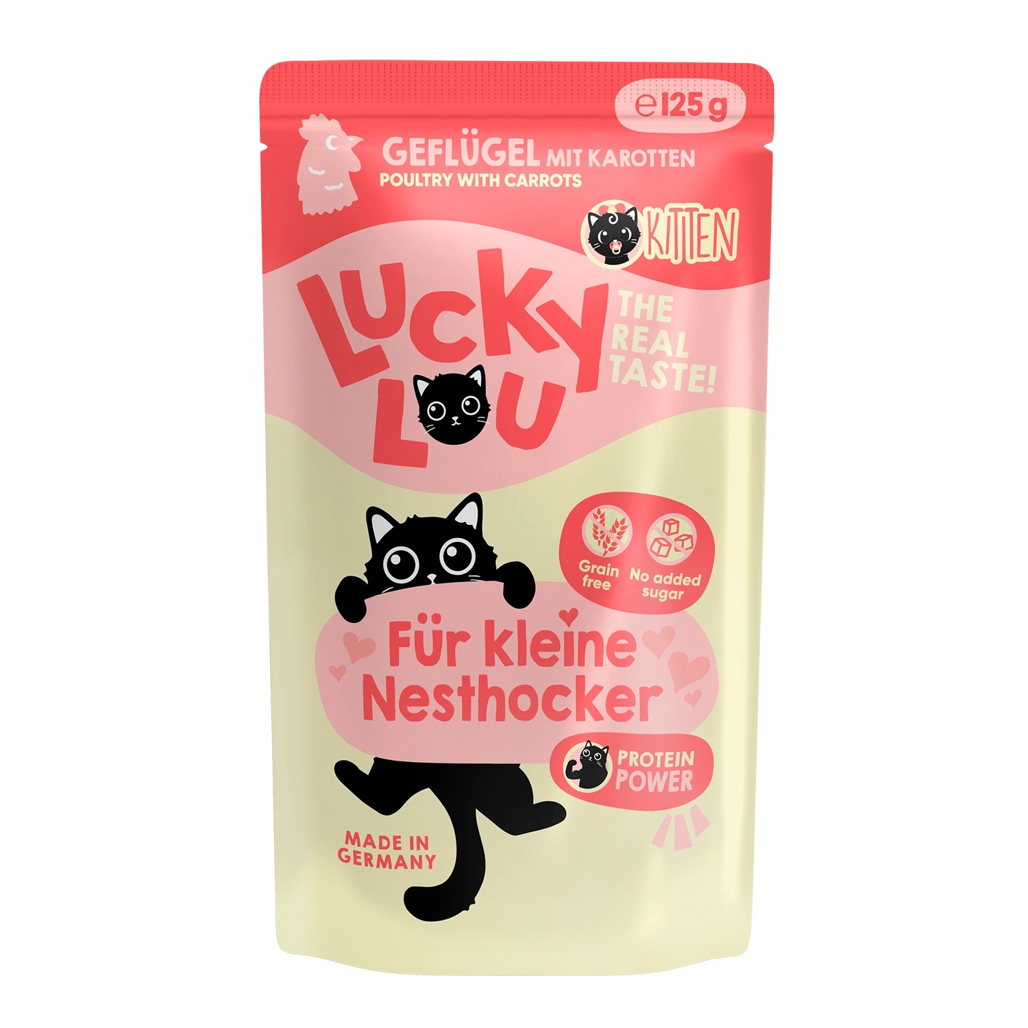 Lucky Lou Katzen-Nassfutter Lifestage Kitten Geflügel 125 g