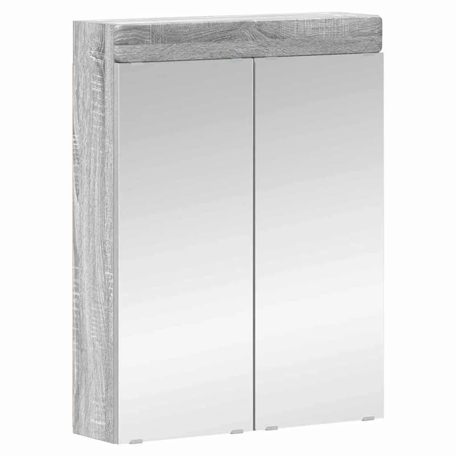 vidaXL Badezimmerspiegelschrank TULUM Graues Sonoma 60 x 16,5 x 78 cm 880367