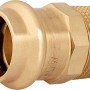 Übergangsnippel aus Rotguss, 22 mm x 26,4 mm (R 3/4), für Pressfittings.