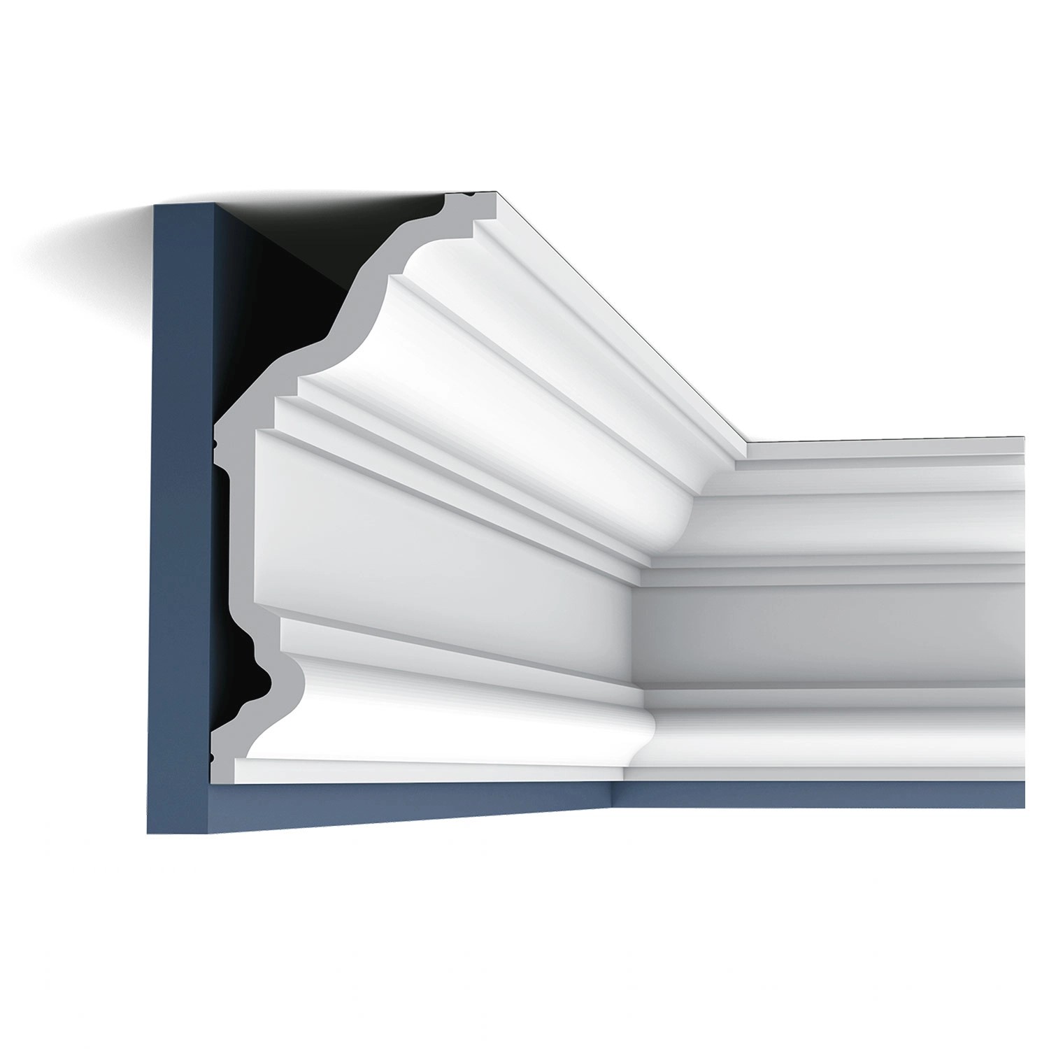 ORAC DECOR C332 LUXXUS Decken Eckleiste Stuckleiste Gesims Dekor Zierprofil 2 m 200 cm x 23 cm x 11,4 cm Weiß
