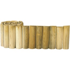 T & J Beeteinfassung, druckimprägniert, 6x30x250 cm, aus Kiefer/Fichte, gerollt und aufgestellt.