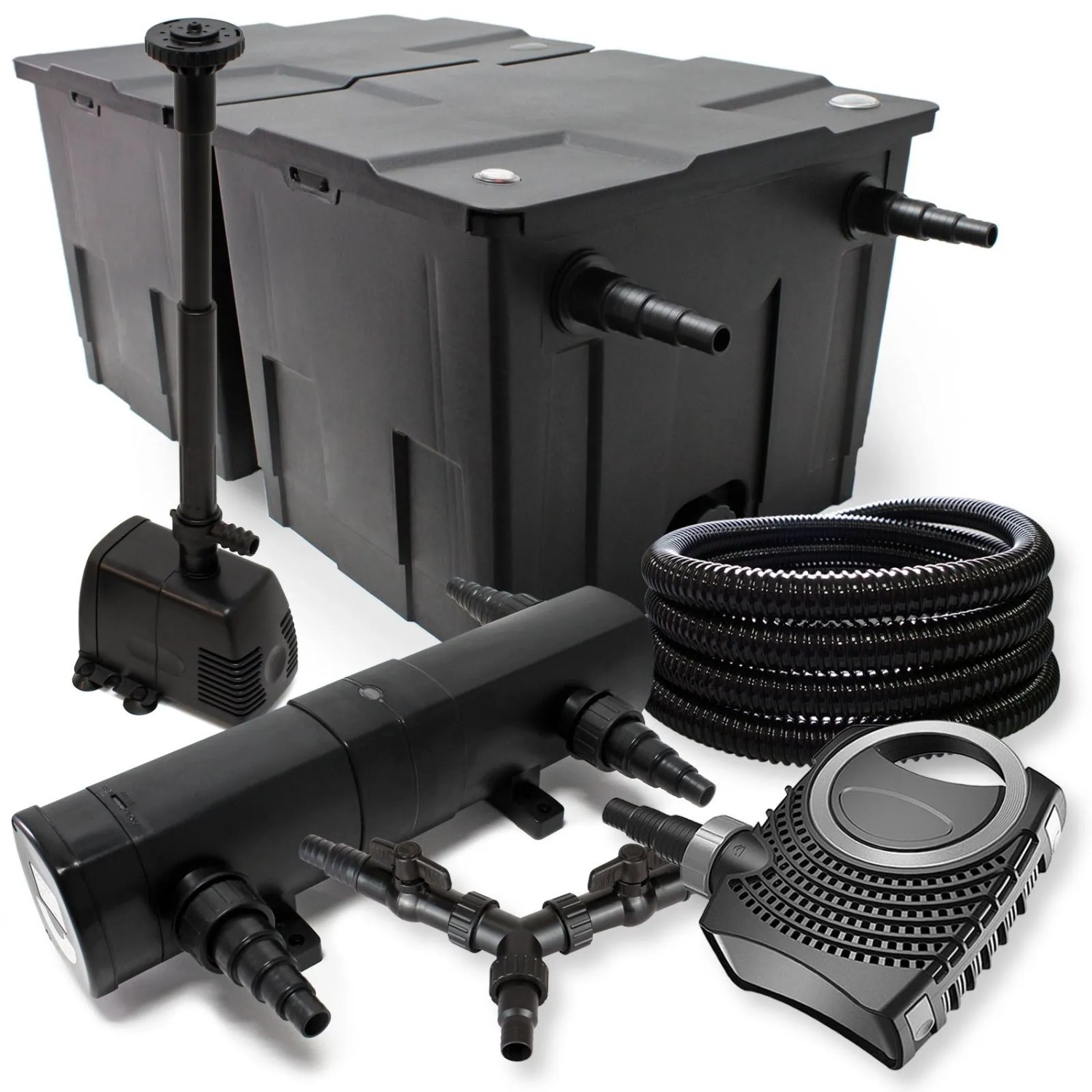 Sunsun Filter Set 60000L Teich 36W Klärer Neo8000 Pumpe Schlauch Springbrunnen