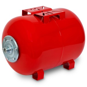 Roter EBERTH Druckbehälter, 50L, 6 bar, für Druckerhöhungsanlagen und Hauswasserwerke.