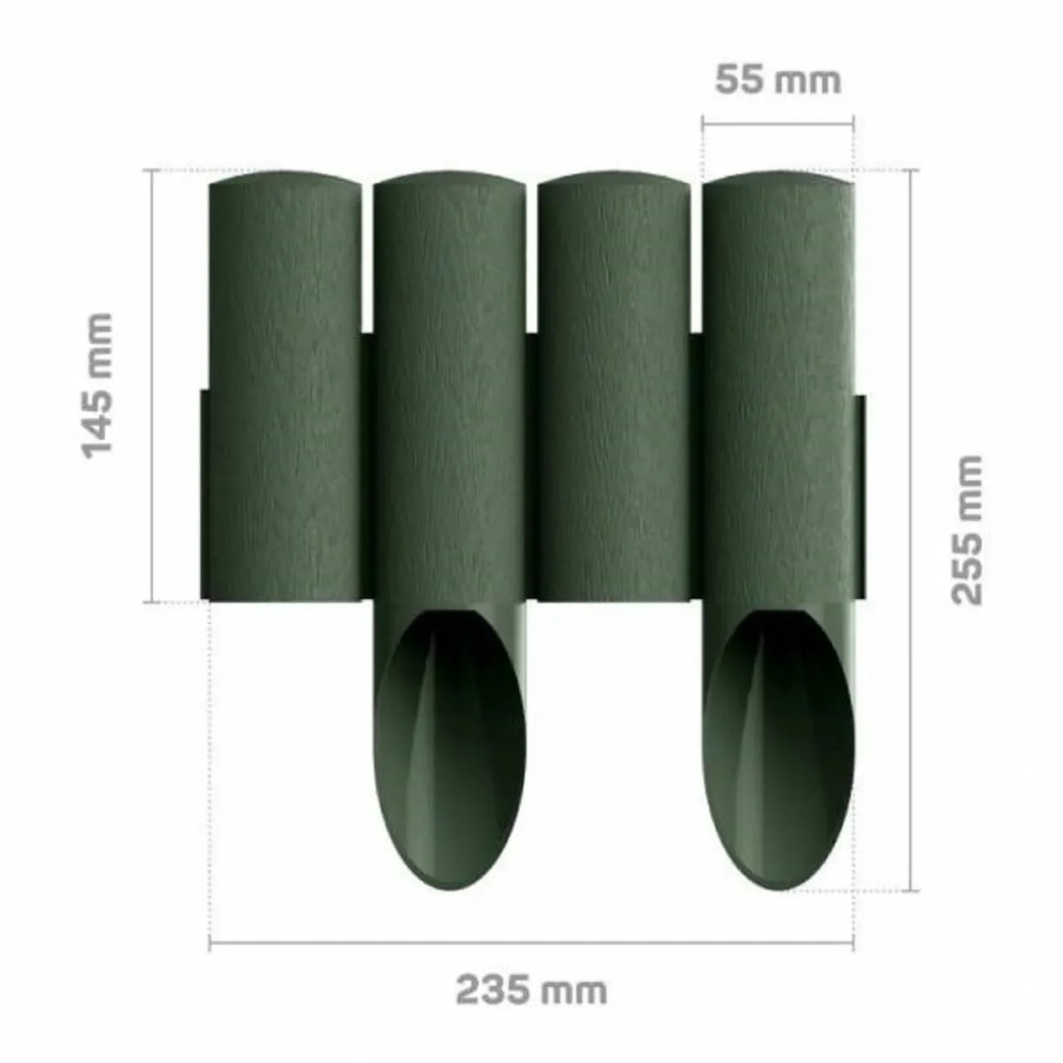 Green-Split Palisaden Aus Kunststoff Grün 23 Cm X 25, 5 Cm