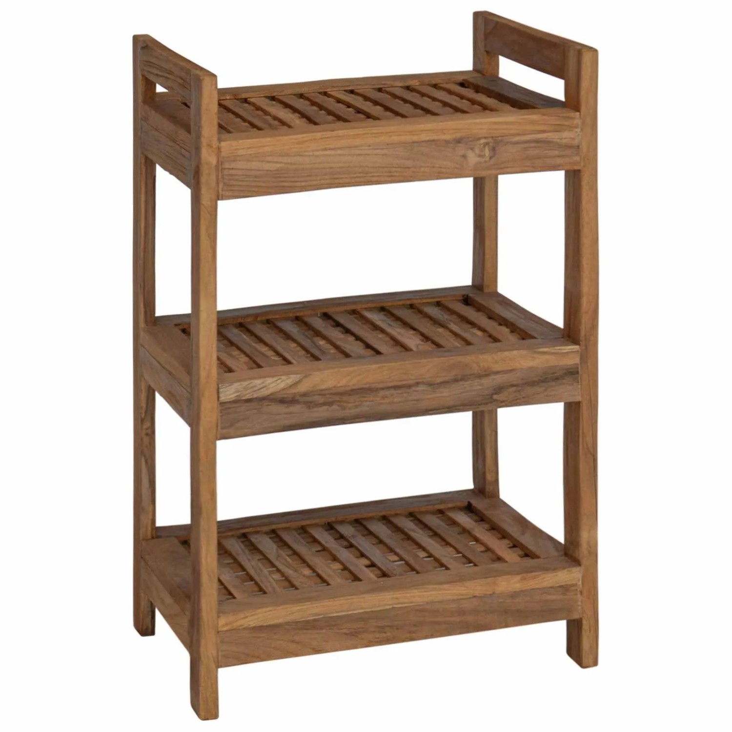 vidaXL Badregal Natur 45 x 30 x 71 cm Massivholz Teak 42024276