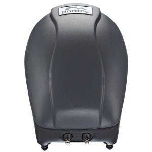 Pontec PondoAir 450 Teichbelüfter-Set für Gartenteiche, Membranpumpe in Anthrazit.