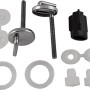 Duravit Scharnierpaar für WC-Sitze Darling/Duraplus, Chrom-Finish. Zubehör für Toilettensitze.
