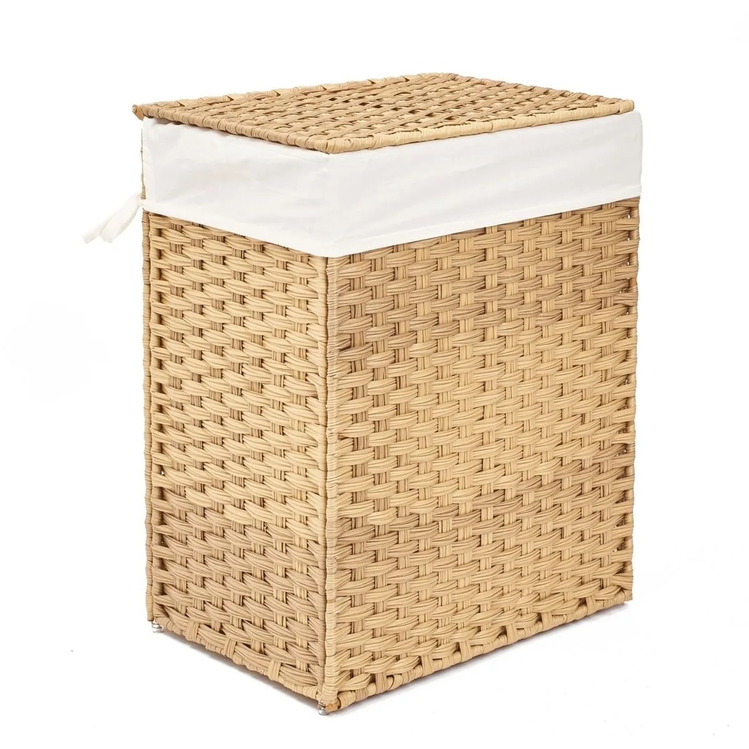 Swiss Aqua Technologies Wäschekorb mit Deckel aus Bambus 90Liter Holz