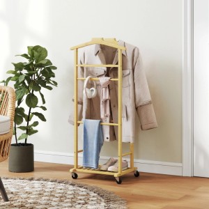 HOMCOM Clothes Rack Bambus 47L x 33,7B x 105,5H cm Naturholz