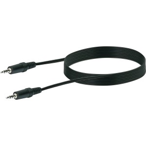 Schwaiger Stereo-Audiokabel, 3 m, schwarz, mit 3,5-mm-Klinkenstecker für Audioverbindungen.