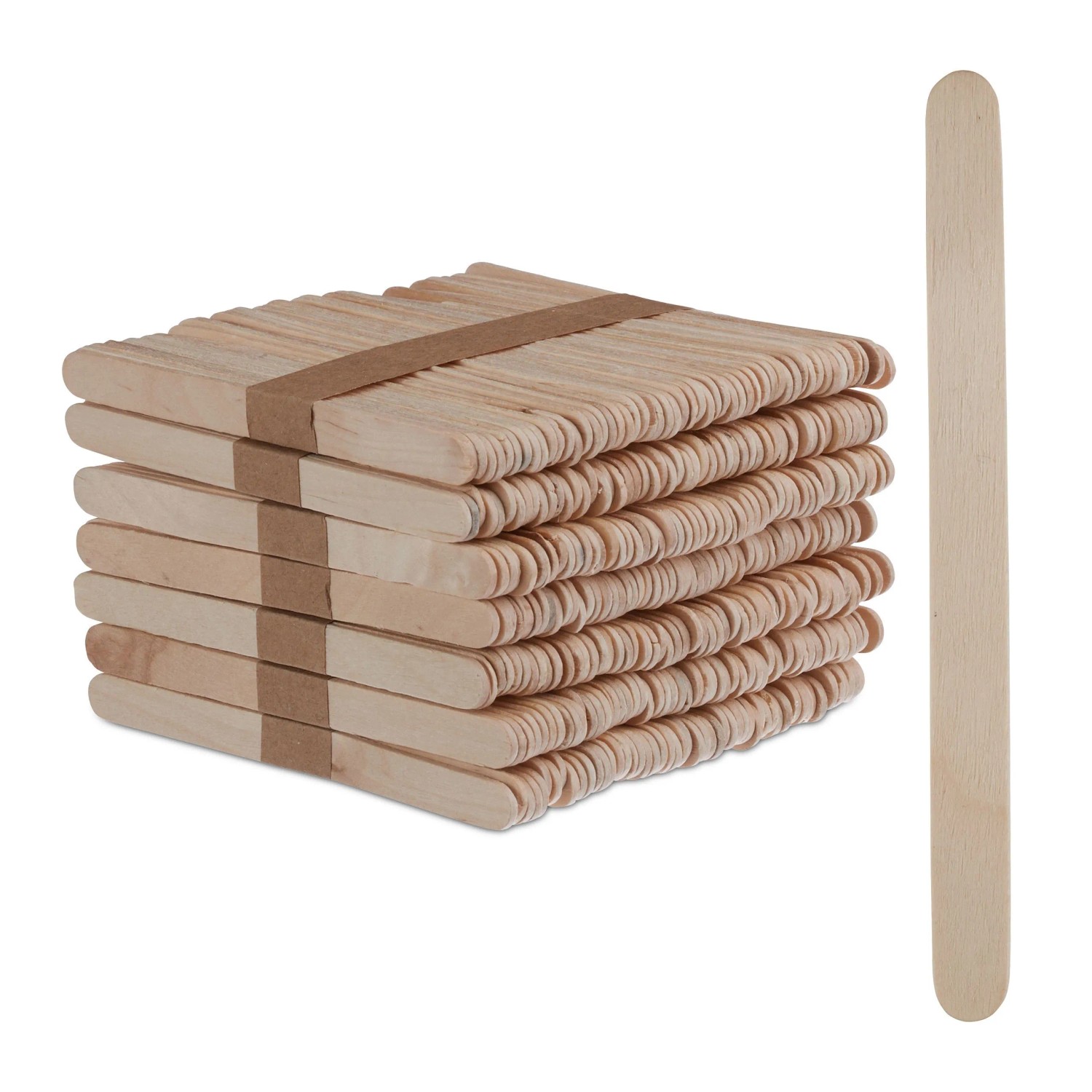 Relaxdays Eisstiele Holz Natur 500 Stück Hygienisch 11,5 cm x 1 cm x 0,2 cm 0,7 kg