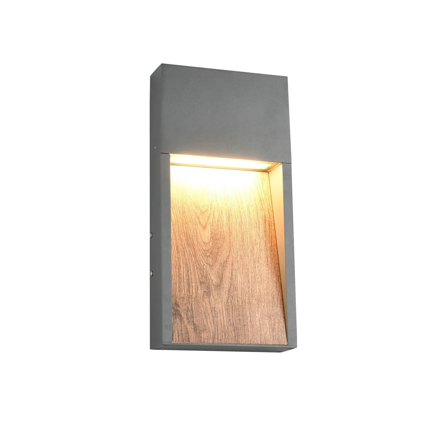 Trio LED-Wandleuchte Salmon Holzoptik 16,5 cm x 33 cm x 4,5 cm