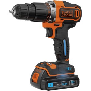 Black+Decker Akku-Schlagbohrschrauber BDCHD18KBST mit 18V Akku.