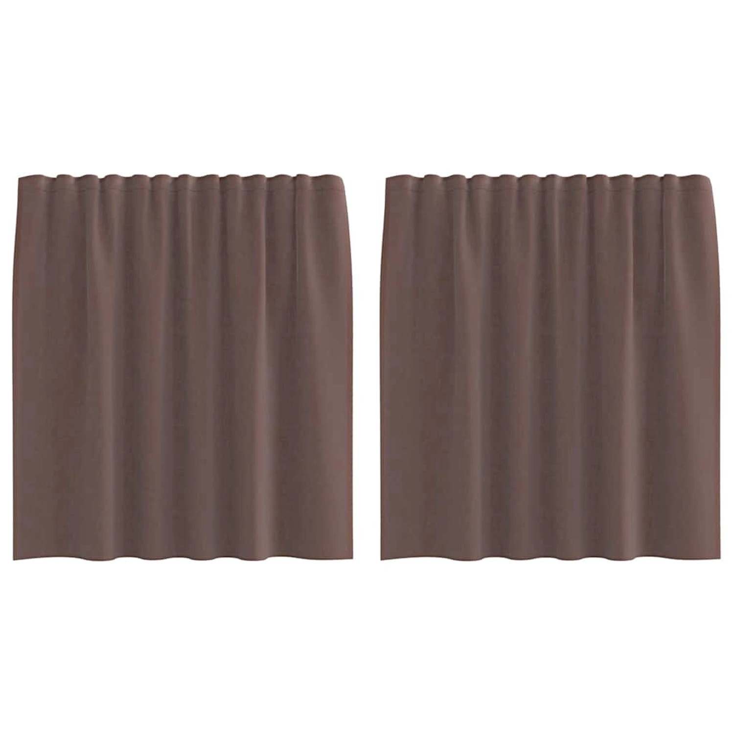 vidaXL Voile Vorhänge mit Lasche 2 Stk Braun 4102261 günstig online kaufen