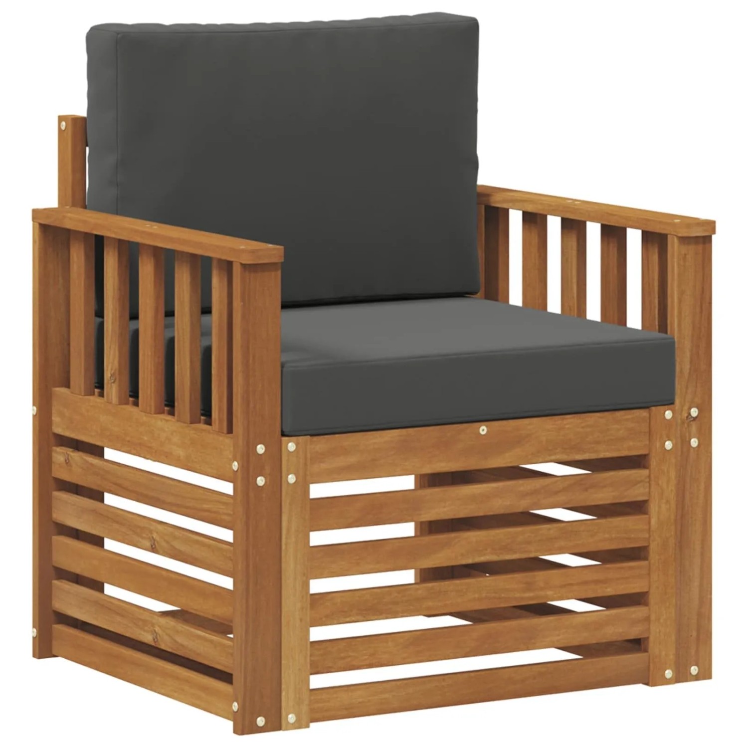 vidaXL Outdoor-Sofagarnitur mit Kissen Natur 71 x 63 x 73 cm 3436347