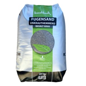 Sack Buschbeck Fugensand, unkrauthemmend, Basaltgrau, 20 kg.