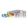 PROREGAL Eurobox Sparset mit Auflagedeckel, blauen Griffen, 12x40x60cm, für Ordnung und Lagerung.