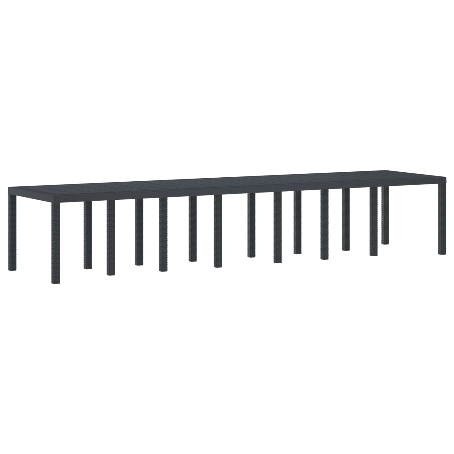 vidaXL Gartentisch Anthrazit 400x100x73 cm Poly Rattan 3378528 günstig online kaufen