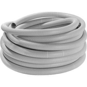 Flexibles Isolierrohr EN 40, dunkelgrau, 25 m Rolle für Auf-, In- und Unterputzmontage.