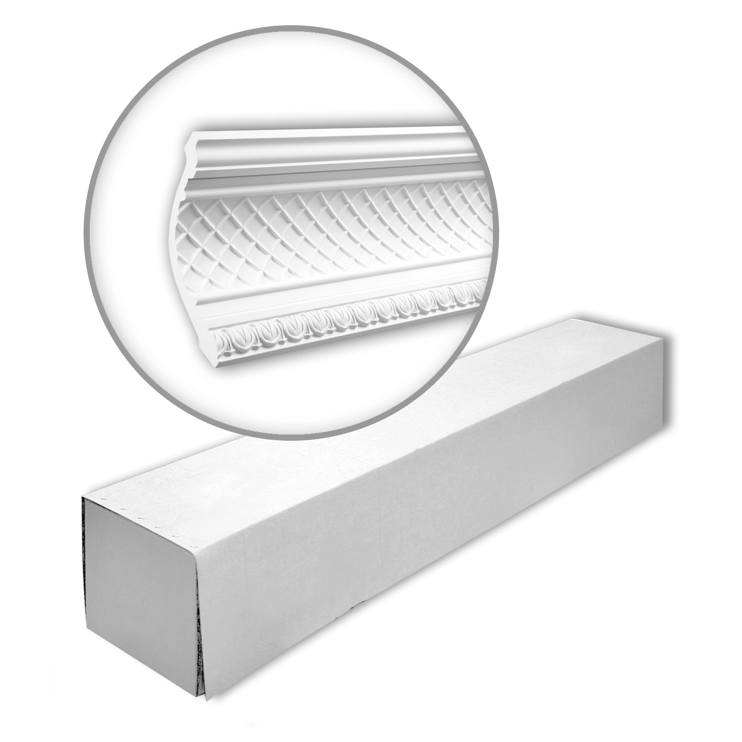 PROFHOME 150138 Eckleisten 1 Karton Set mit 4 Stuckleisten 8 m Weiß günstig online kaufen