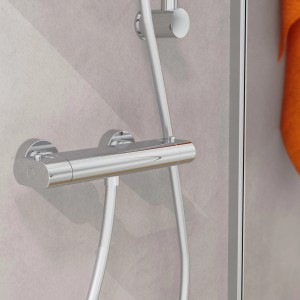 Eisl Thermostat Duscharmatur Carneo, Chrom, zur Wandmontage im Badezimmer.