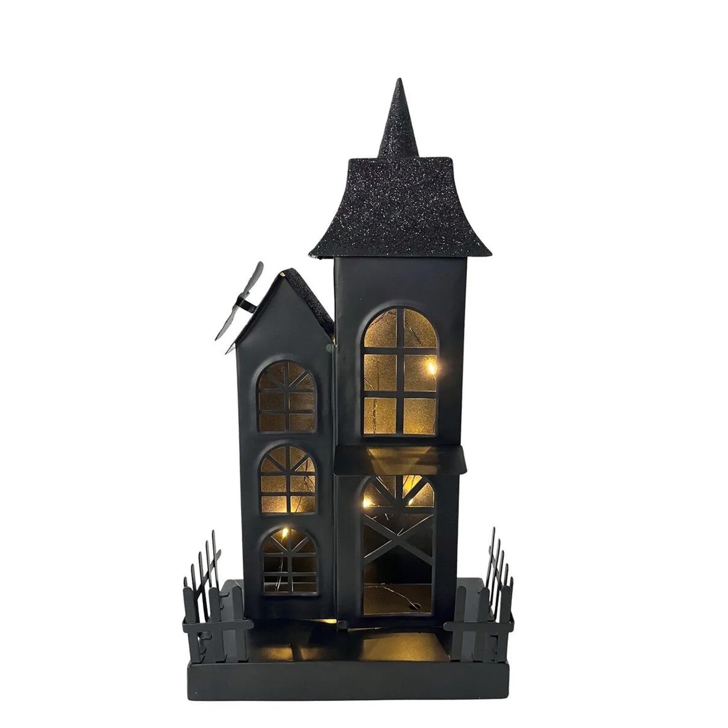 Boltze Deko-Aufsteller Haus Höhe 38,5 cm Schwarz
