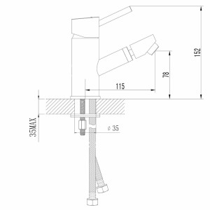 PaulGurkes Design Bidetarmatur Rund Armatur Einhandmischer Messing