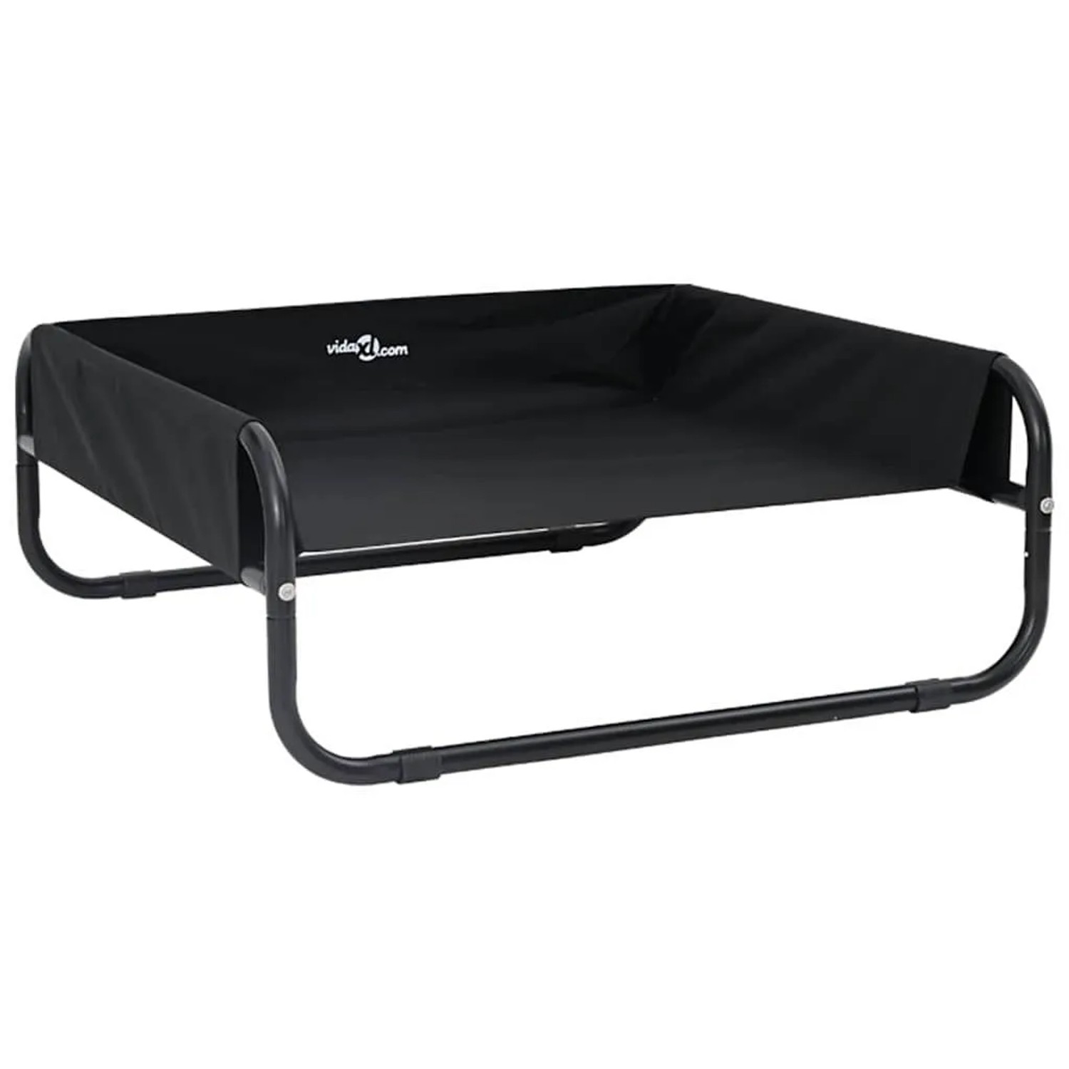 vidaXL Hundebett Schwarz 75 x 75 x 30 cm Stahl 42008204