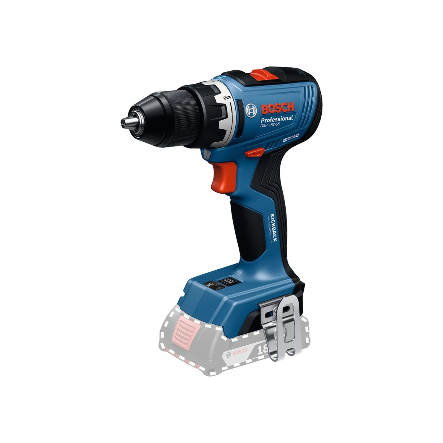 Bosch Professional Akku-Bohrschrauber GSR 18V-65 Solo