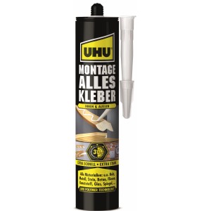 Uhu Montage Alleskleber, 425g Kartusche für Innen- und Außenbereich.