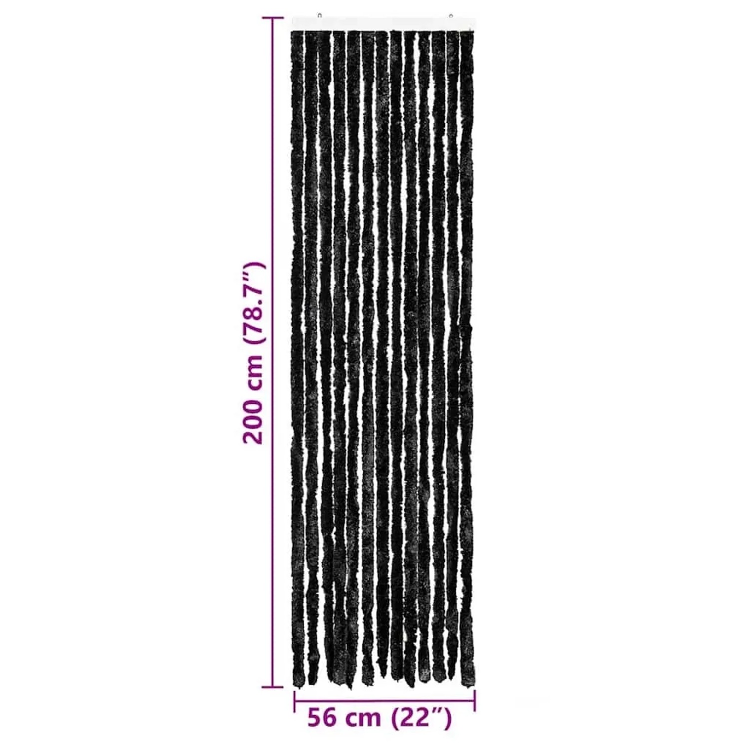 vidaXL Insektenschutz-Vorhang Anthrazit 56x200 cm Chenille 315141_7