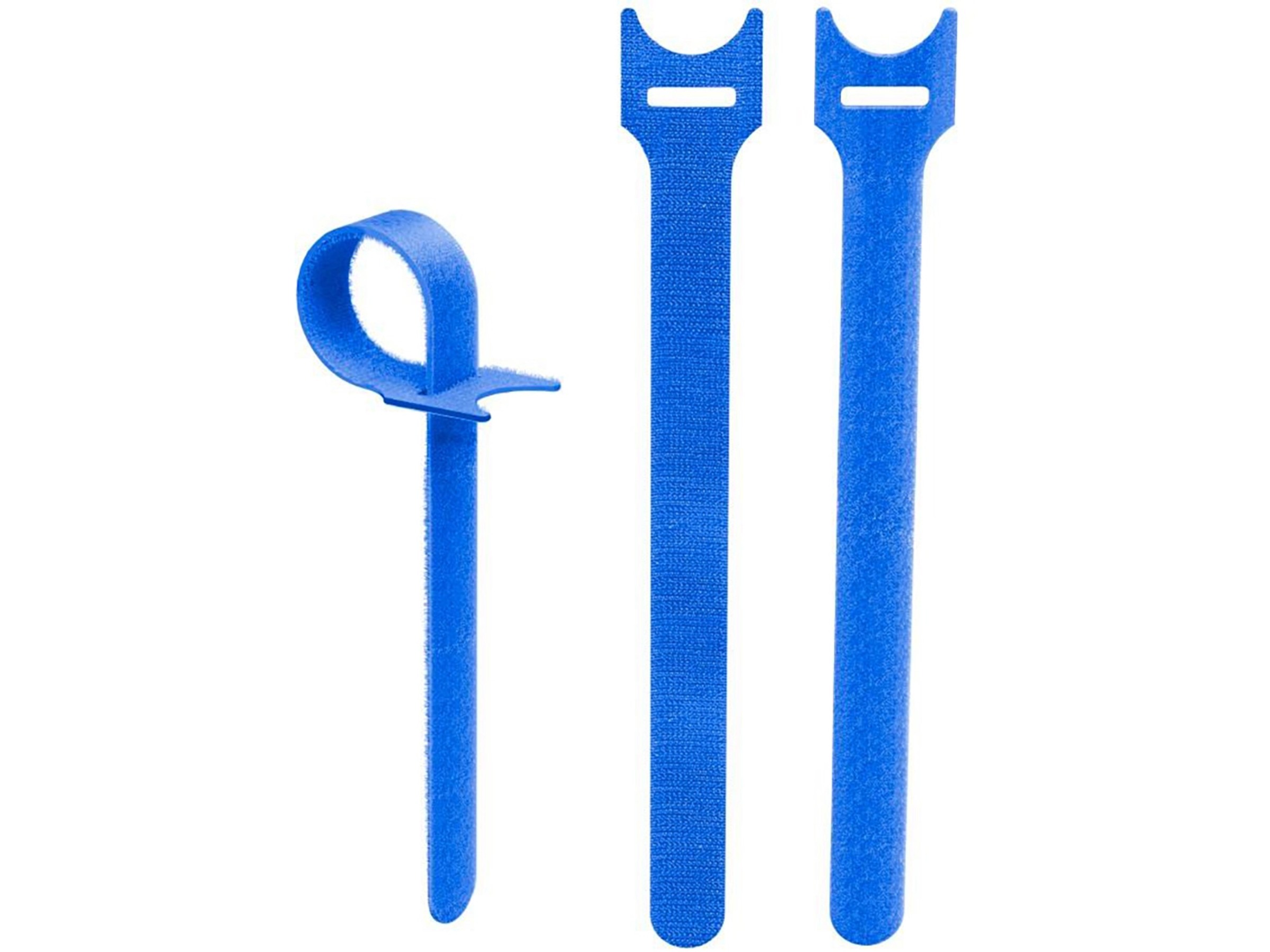 10x Klett-Kabelbinder 16 Cm – Wiederverwendbar, Mit Metall-Öse, Neonrot