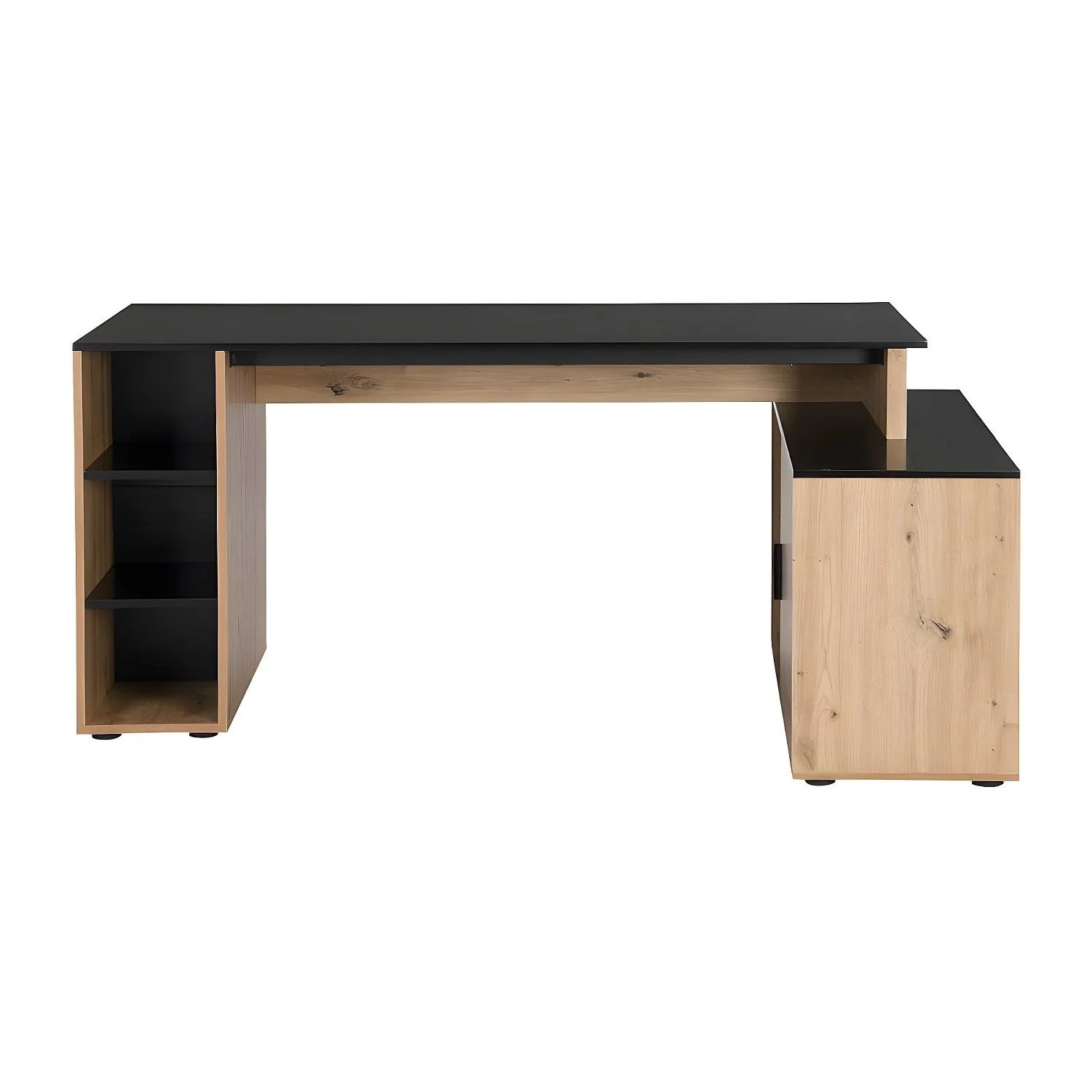 Vente-unique Schreibtisch Romiara Schwarz  Naturfarben Hell 174 cm