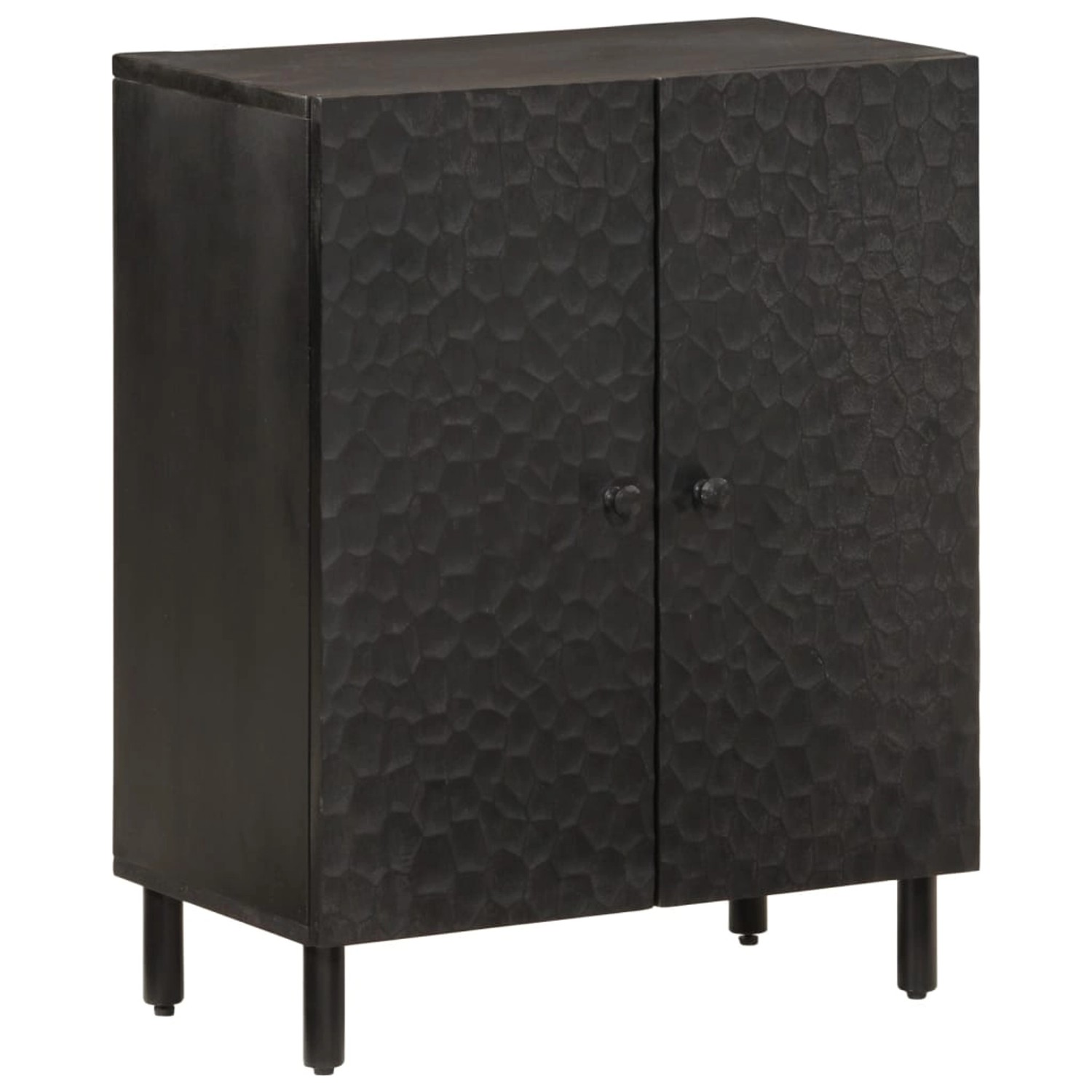 vidaXL Beistellschrank Schwarz 60x33x75 cm Massivholz Mango 356821 günstig online kaufen