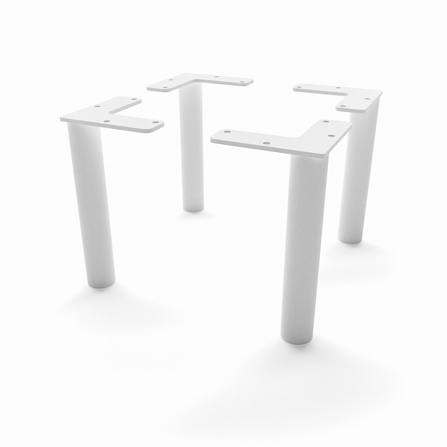 Hevva Möbelfüße LINZ Weiß 15 cm Hoch 4er Set