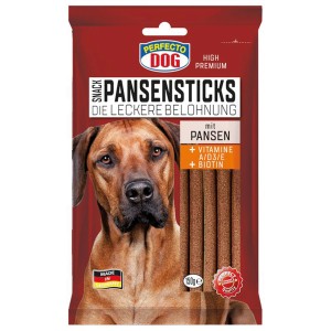 Perfecto Dog Pansensticks, 150g. Hunde-Belohnungssnack mit Pansen für ausgewachsene Hunde.